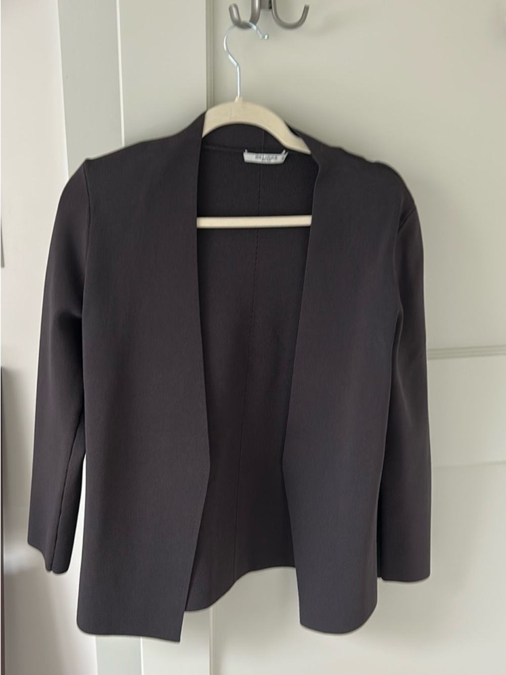 MM Lafleur Open-Front Blazer Jacket - Charcoal Gray